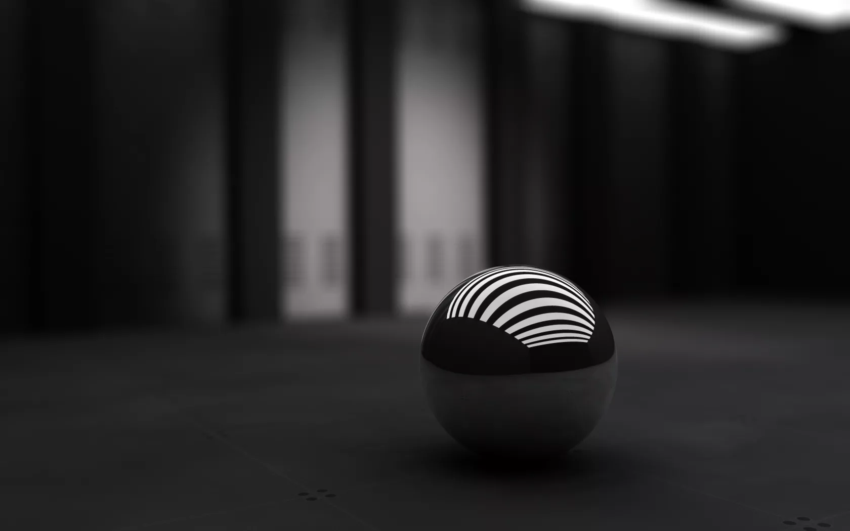 3d black ball wide