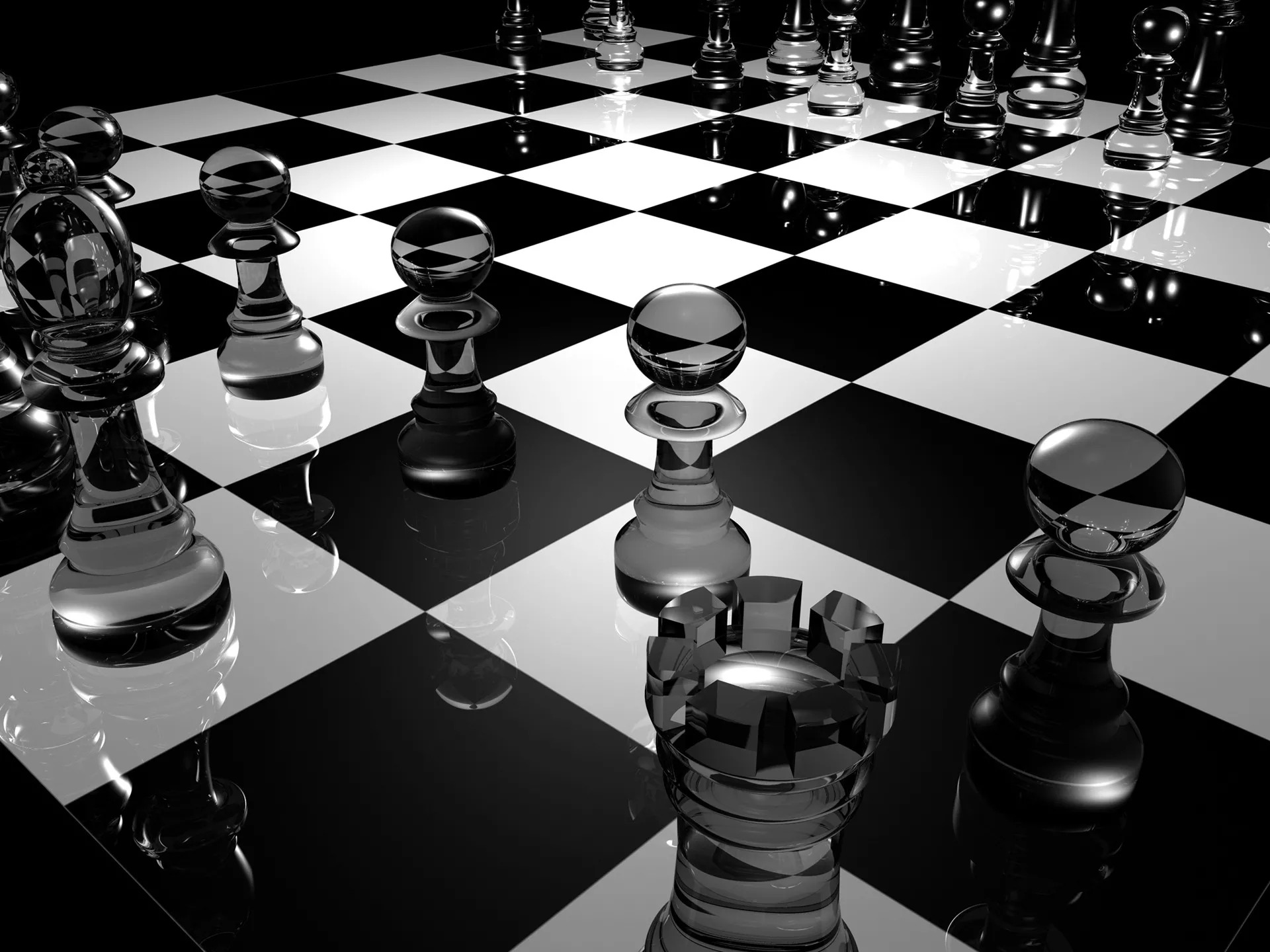 Chess black and white wallpaper