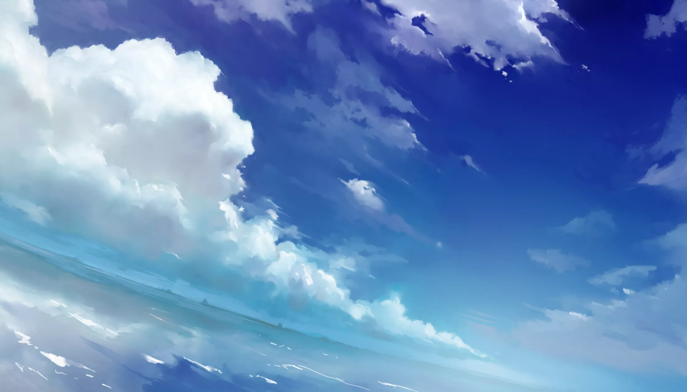 51390 anime scenery anime sky and clouds