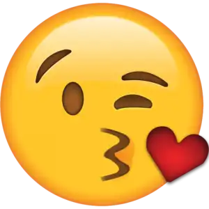 emoji piscadela com beijo significado