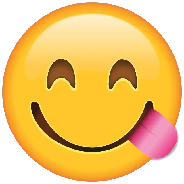 emoji sorriso lingua pra fora significado