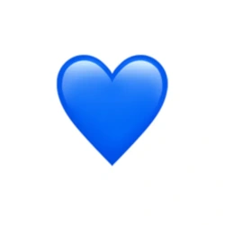emoji coração azul