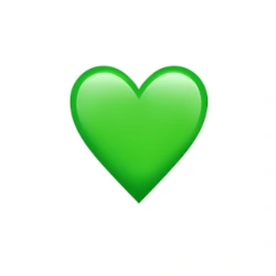emoji coração verde